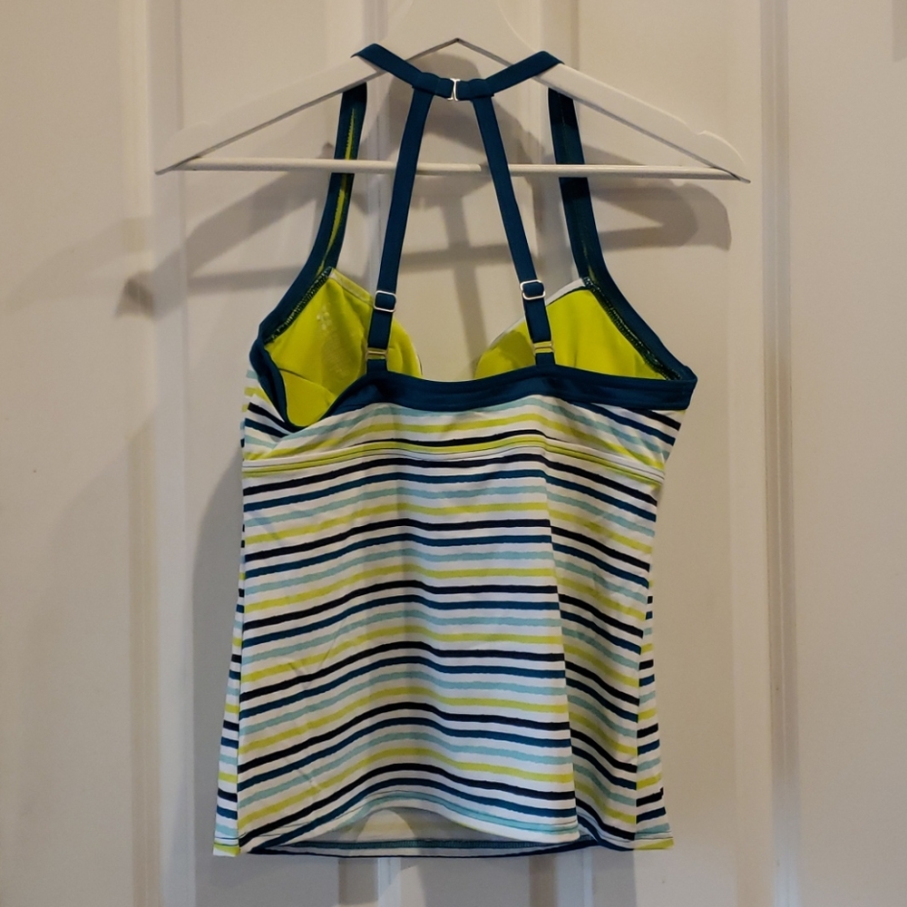 TITLE NINE Stripe Pele Tankini Swim Top 34DD NEW - Picture 7 of 11